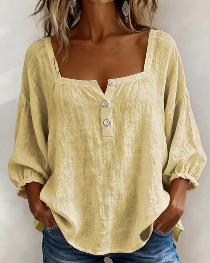Fiona – Luftige Bluse aus Baumwollleinen