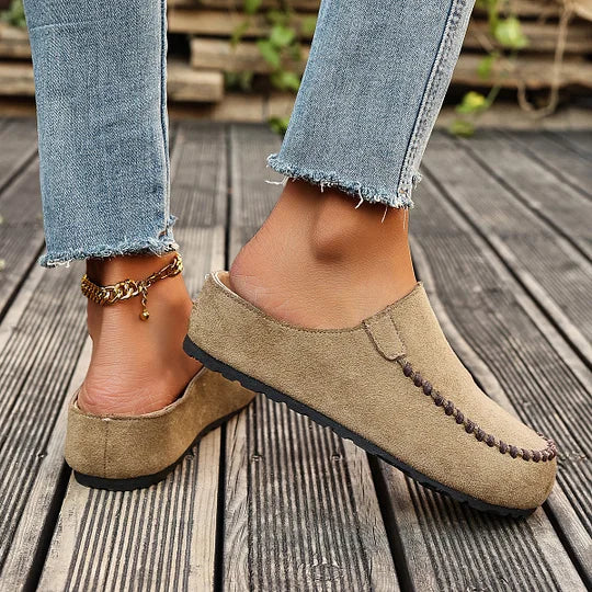 Arabella – Orthopädische Vintage-Pantoletten aus Leder