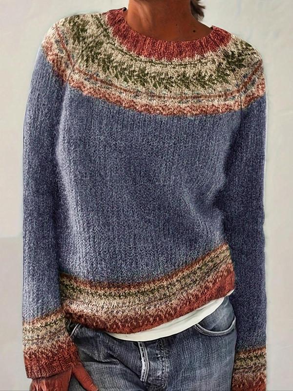Sanya – Schicker ethnischer Strickpullover für mühelose Eleganz
