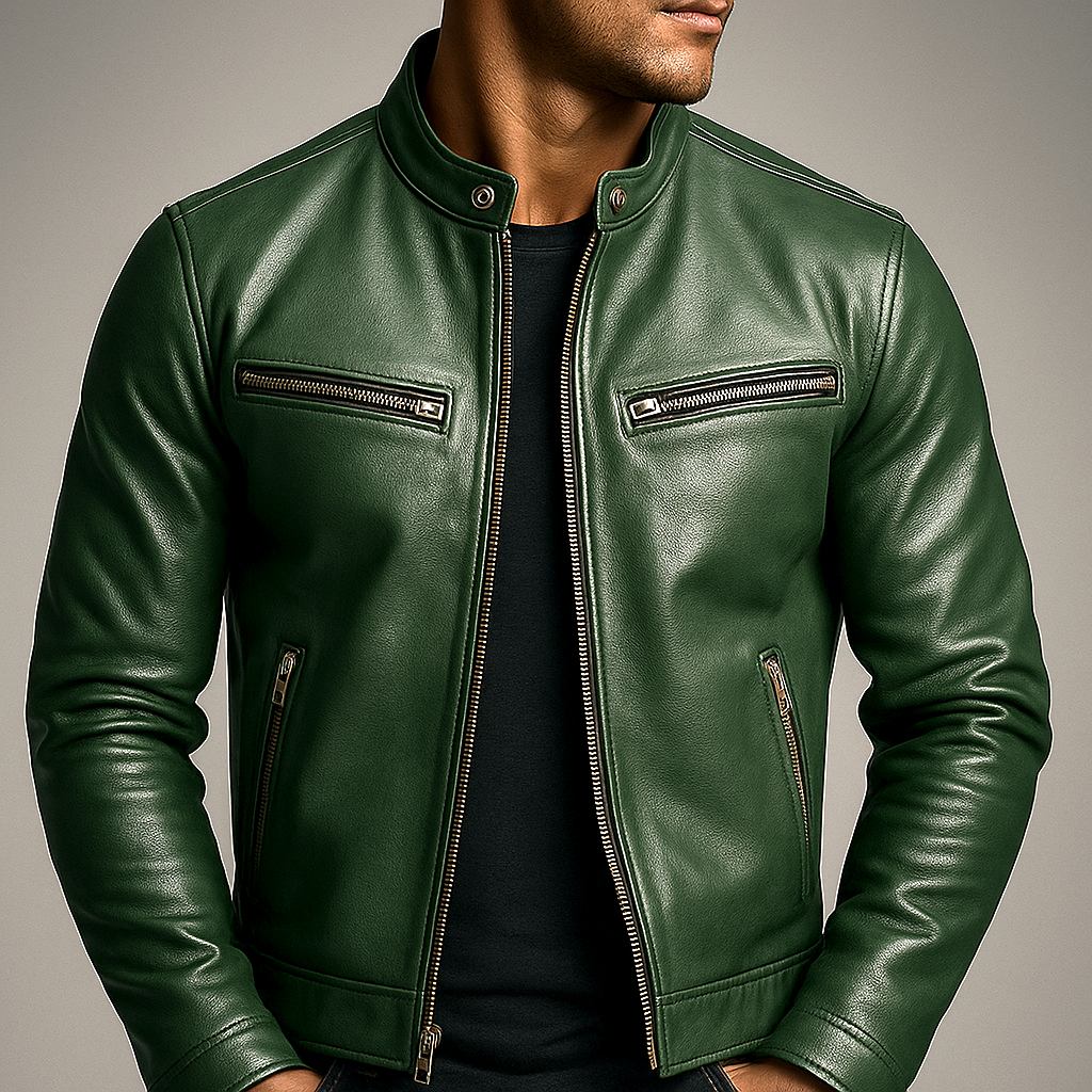 Ronnie - Vintage-Lederjacke mit körpernaher Passform