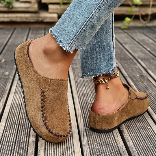 Arabella – Orthopädische Vintage-Pantoletten aus Leder