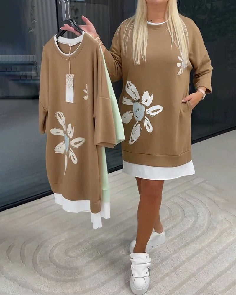 Charrie – Lässiges Baumwollkleid knielang