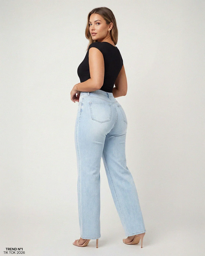 Remerie – Mid Rise BBL Wide Leg Jeans
