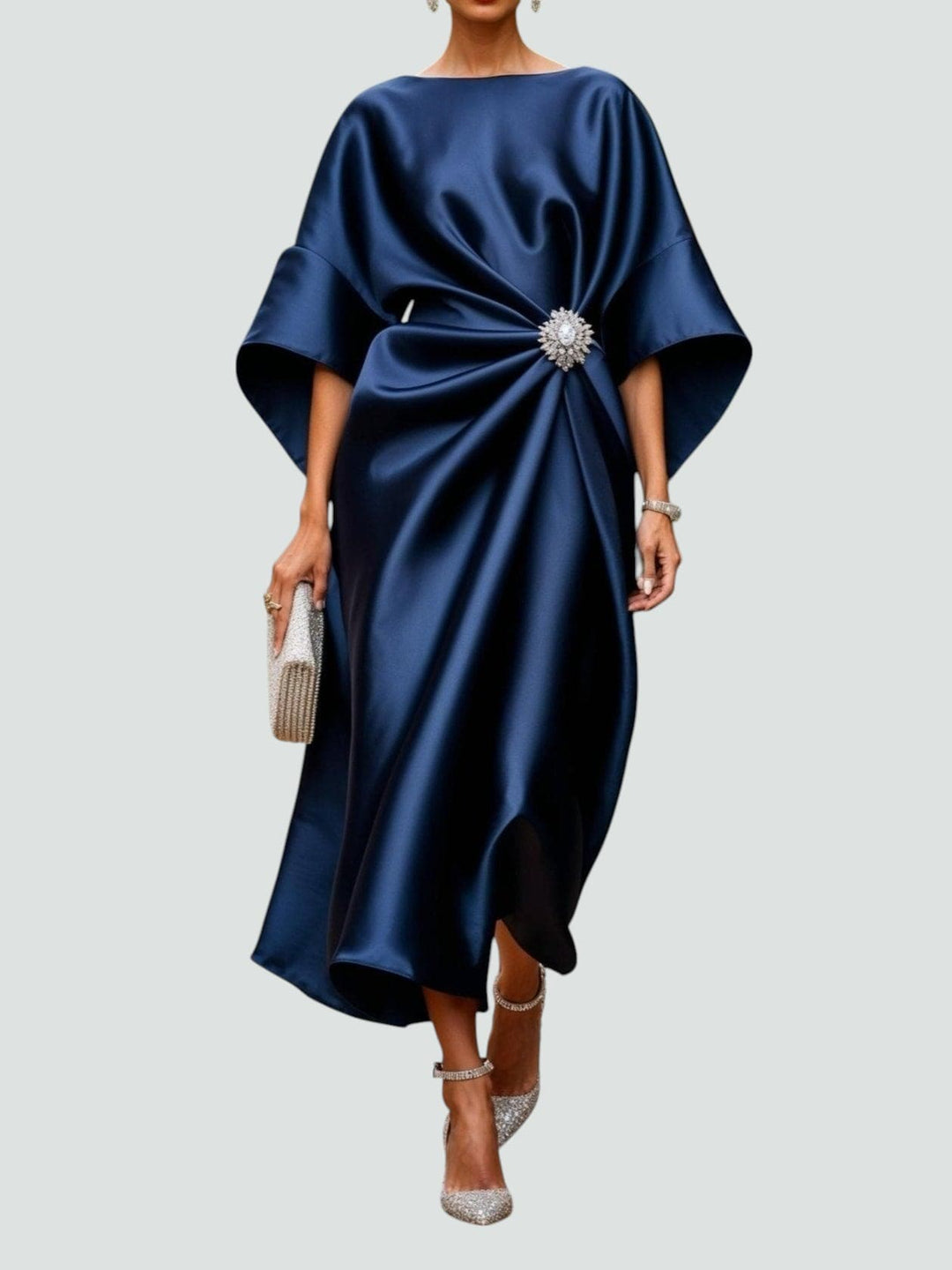 Tricia – Elegantes Satin-Maxikleid