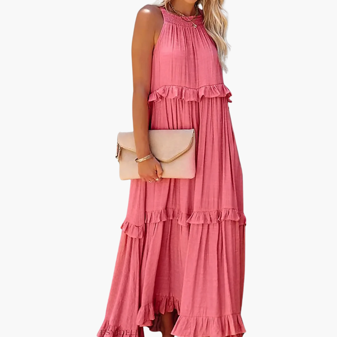 Joanna | Ruffle Breeze Maxikleid