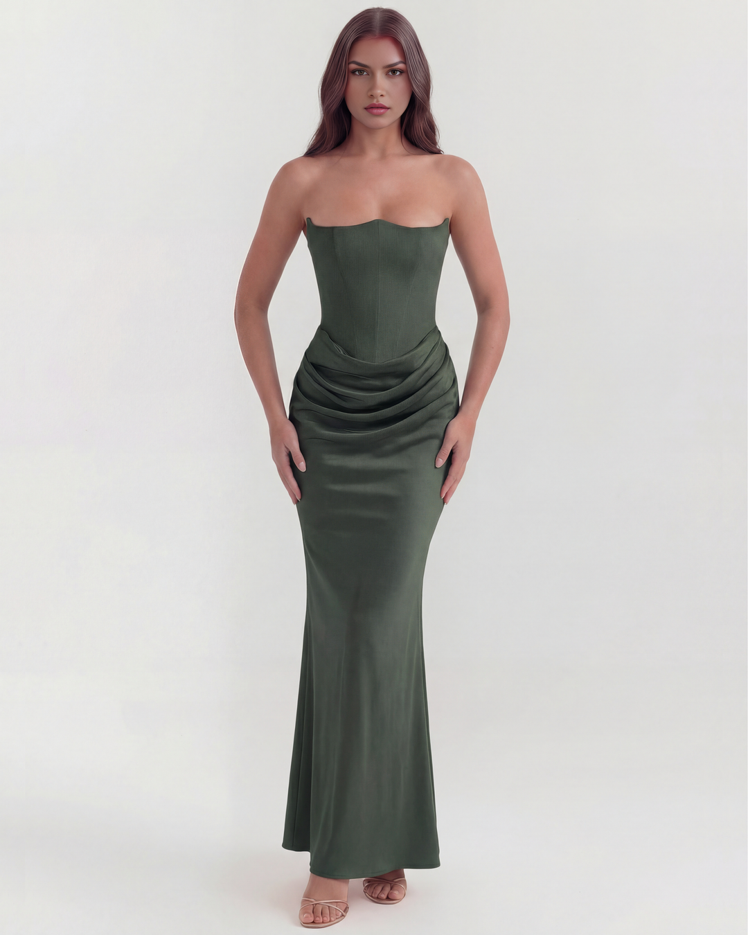 Yona – Elegantes Korsett-Maxikleid