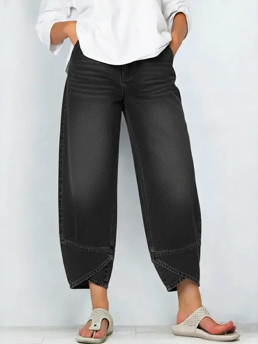 Ophelia - Jeans aus Baumwolle mit Kreuz-Print