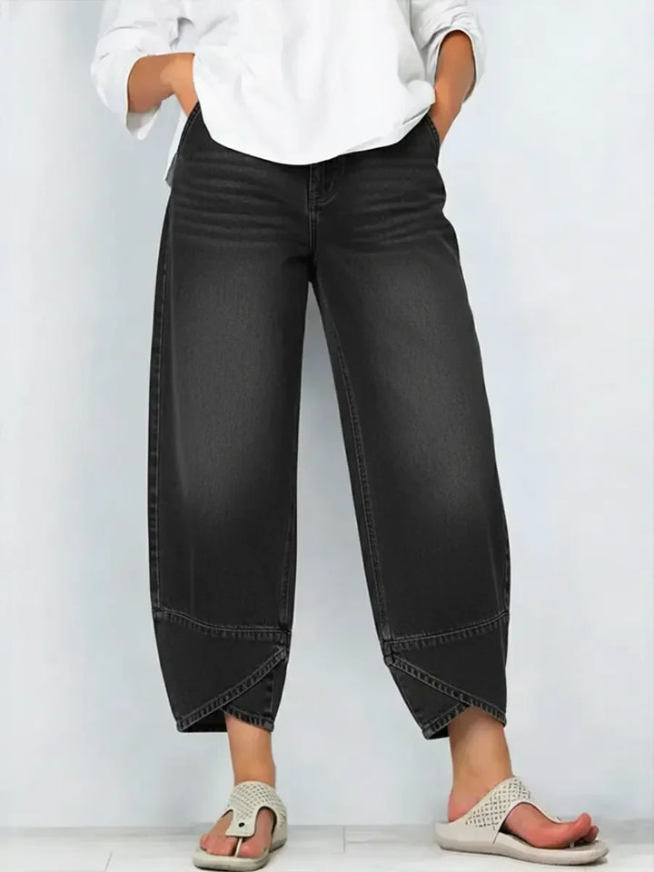 Ophelia - Jeans aus Baumwolle mit Kreuz-Print