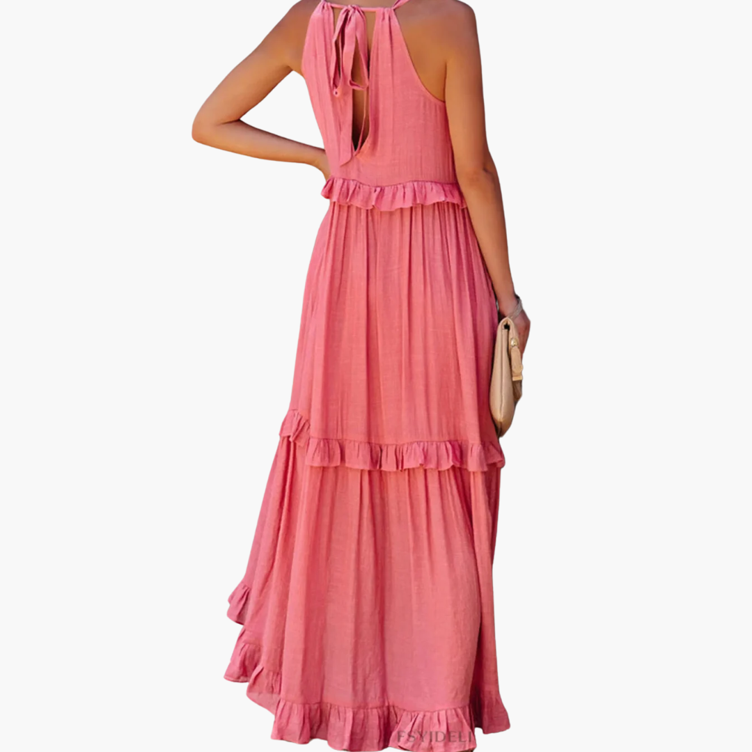 Joanna | Ruffle Breeze Maxikleid