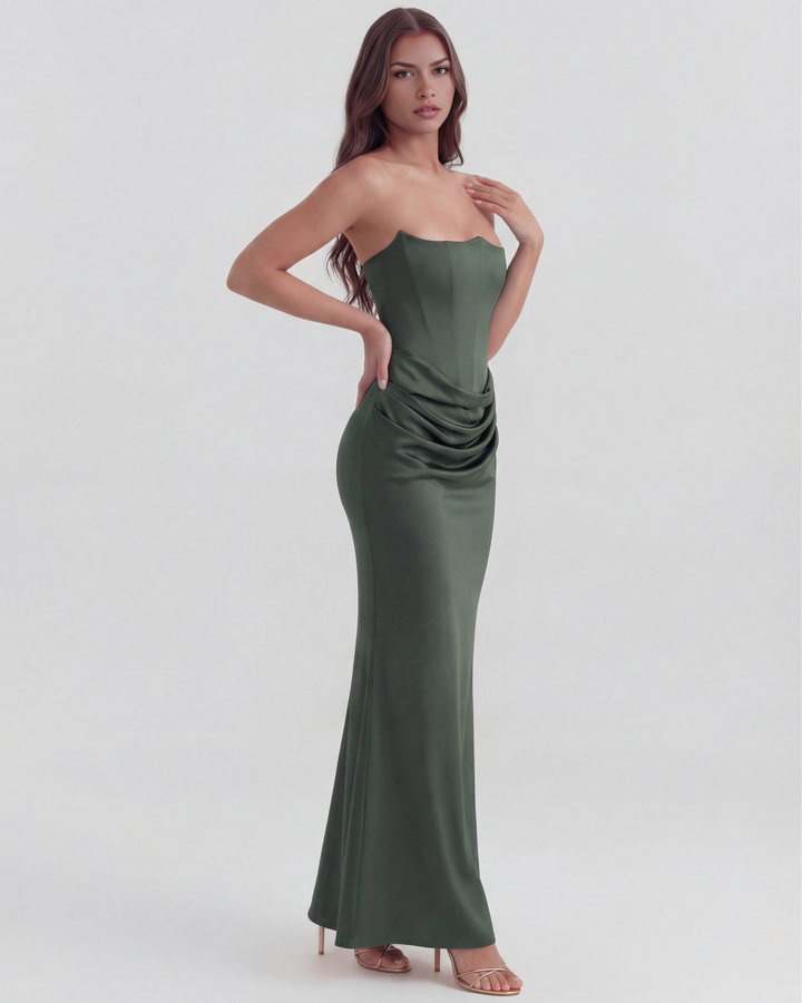 Yona – Elegantes Korsett-Maxikleid