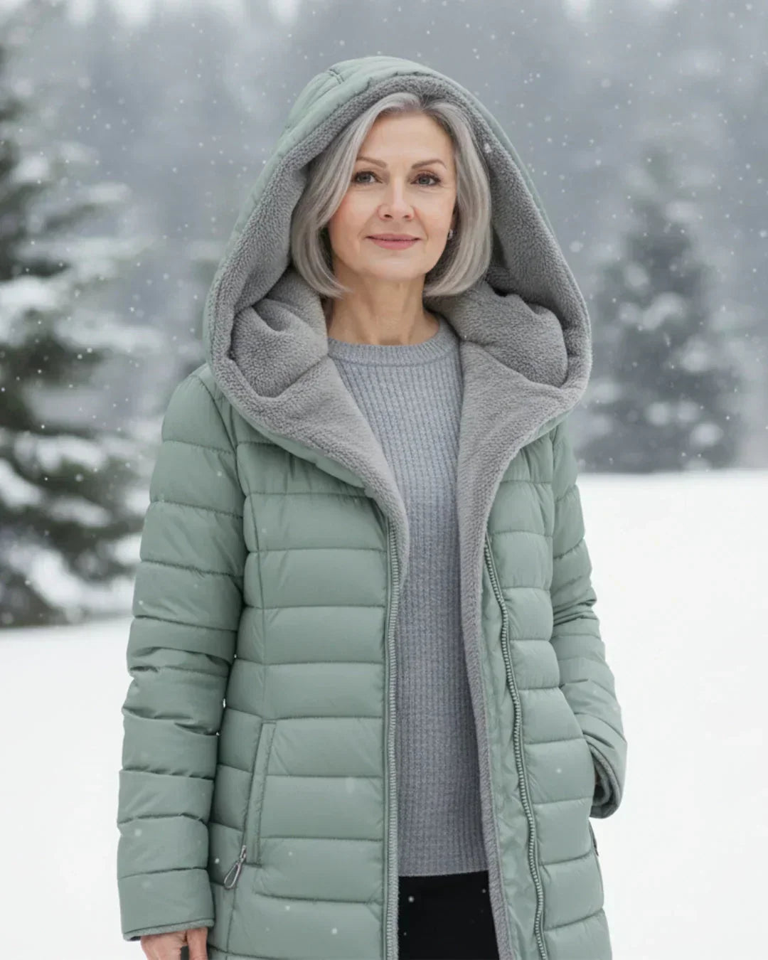Nicole - Warme Winterjacke mit Kapuze