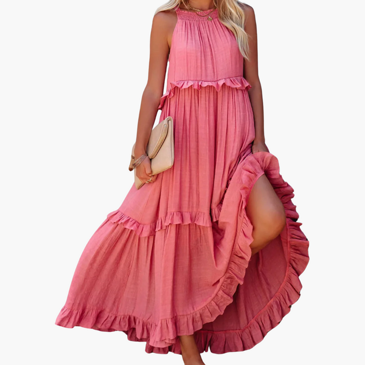 Joanna | Ruffle Breeze Maxikleid