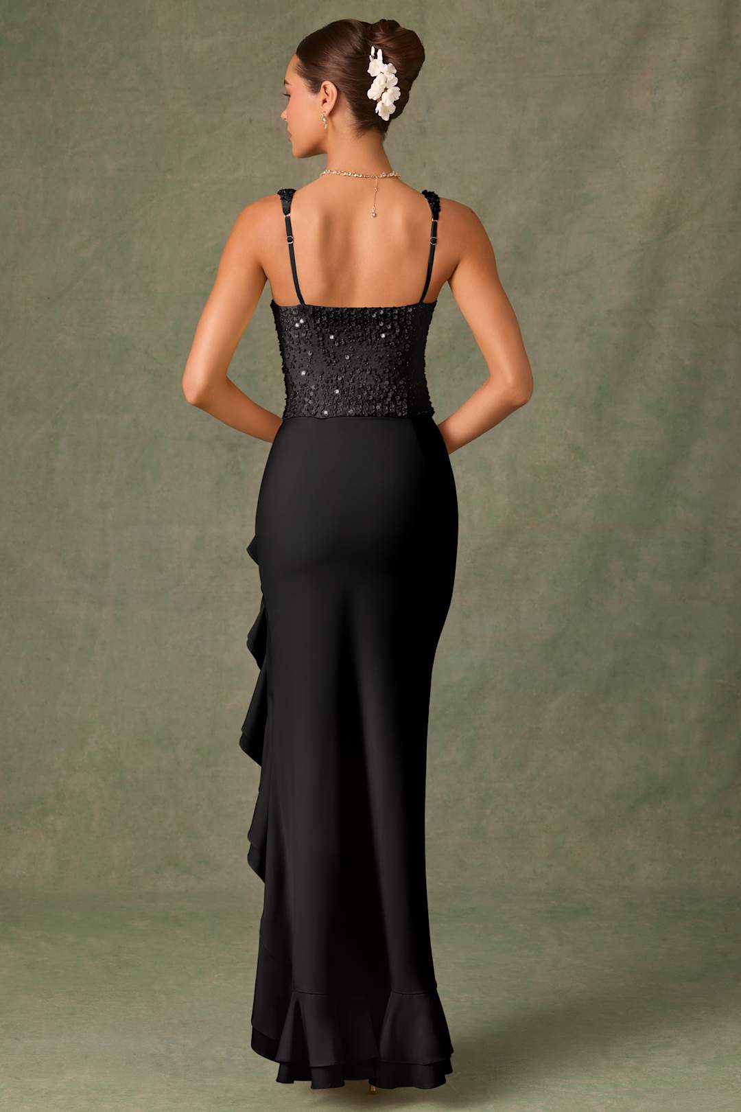 Lunira – Gerüschtes Midikleid in Pastellfarben