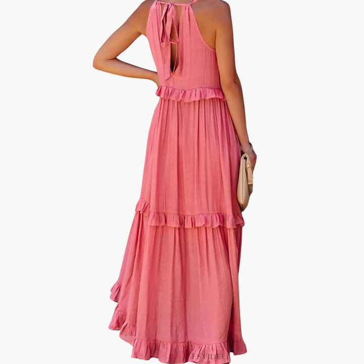 Joanna | Ruffle Breeze Maxikleid