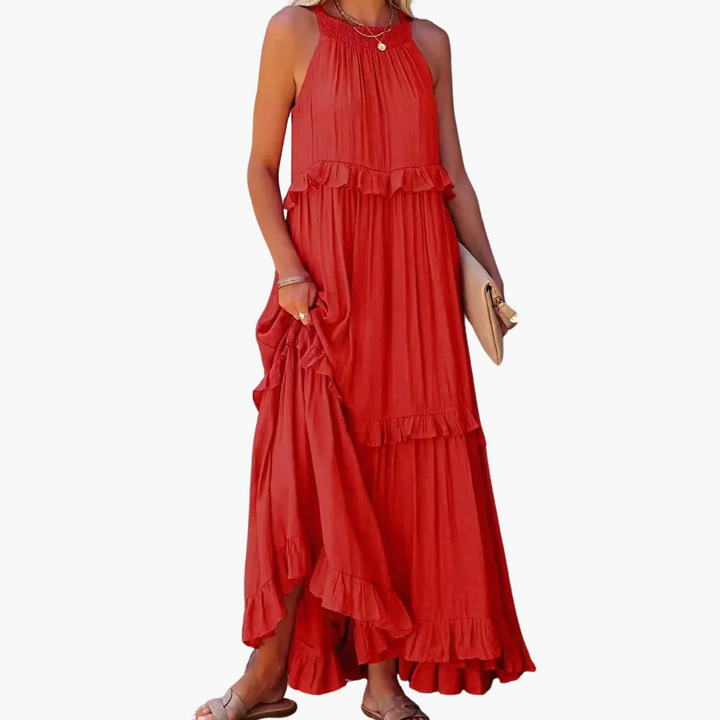 Joanna | Ruffle Breeze Maxikleid