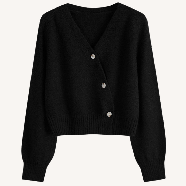 Bevy | Kurzcardigan mit V-Ausschnitt und Knopfleiste