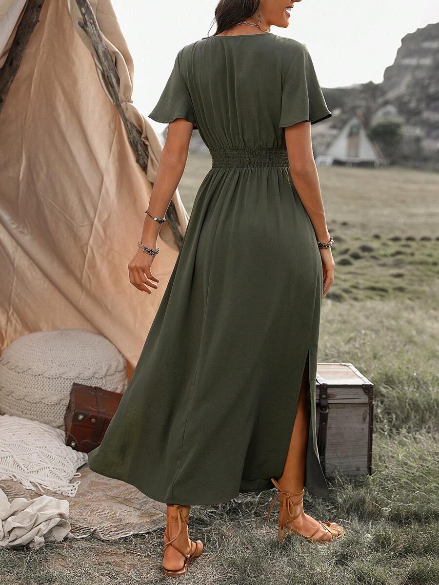Dylana – Elegantes Maxikleid mit Schlitz