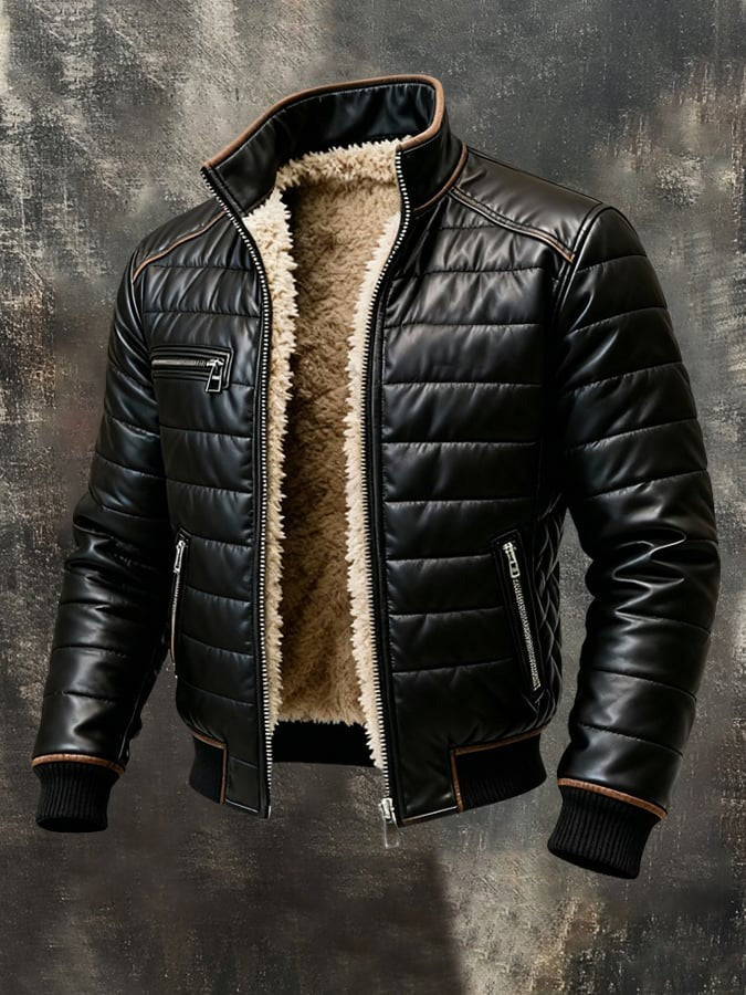 Aldrin – Gesteppte Jacke mit Sherpa-Futter