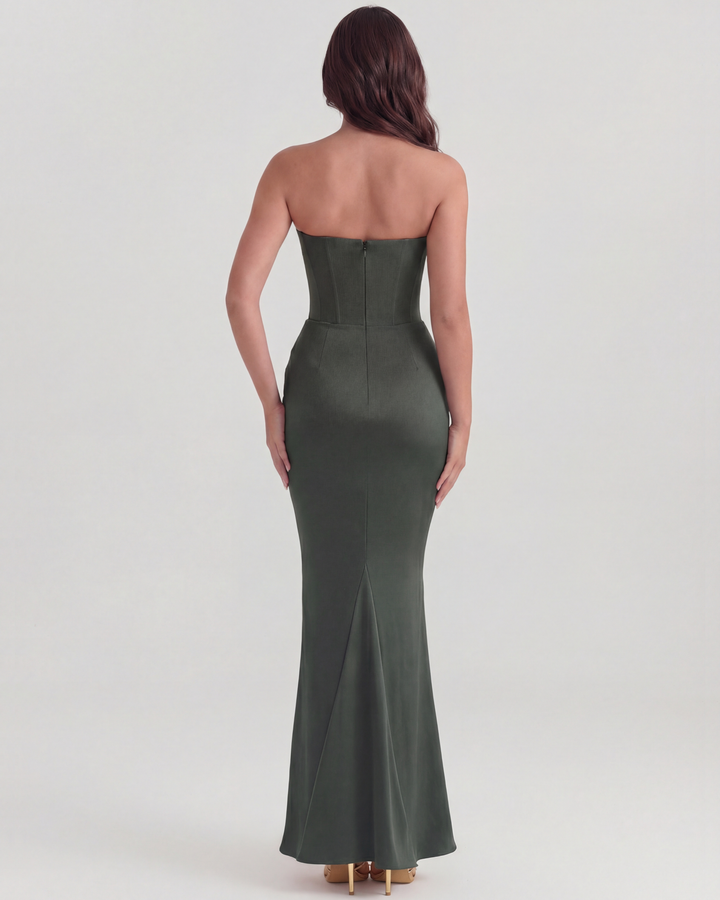 Yona – Elegantes Korsett-Maxikleid
