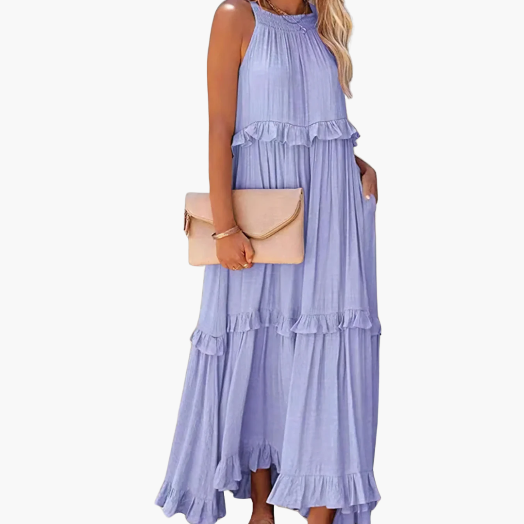 Joanna | Ruffle Breeze Maxikleid