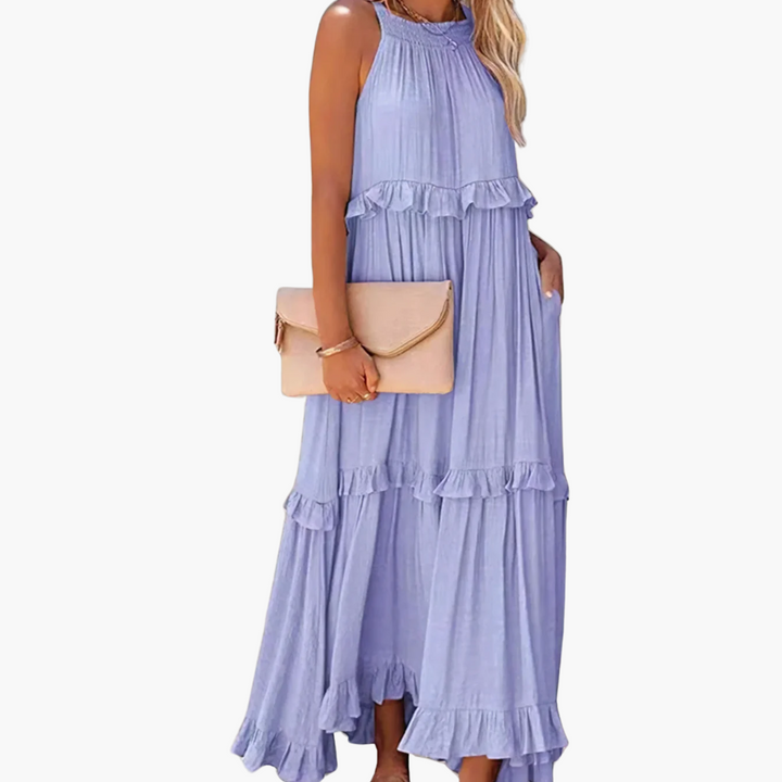 Joanna | Ruffle Breeze Maxikleid