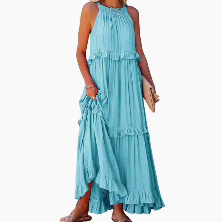 Joanna | Ruffle Breeze Maxikleid