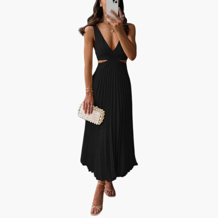 Sophie | Kleid mit Plissee-Ausschnitt