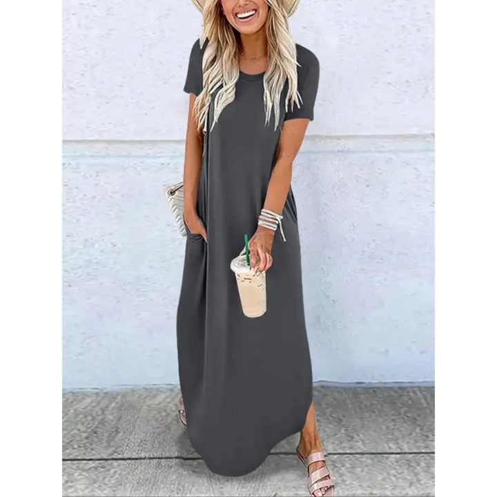 Caylee – Lässiges Sommer-Maxikleid mit Rundhalsausschnitt