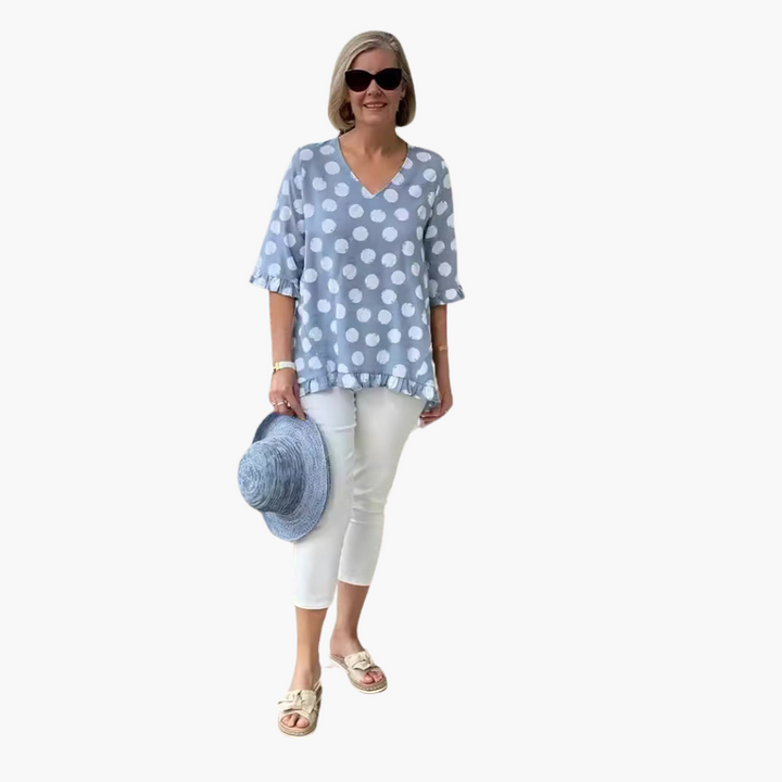 Evelyn | Stilvolle Bluse mit V-Ausschnitt