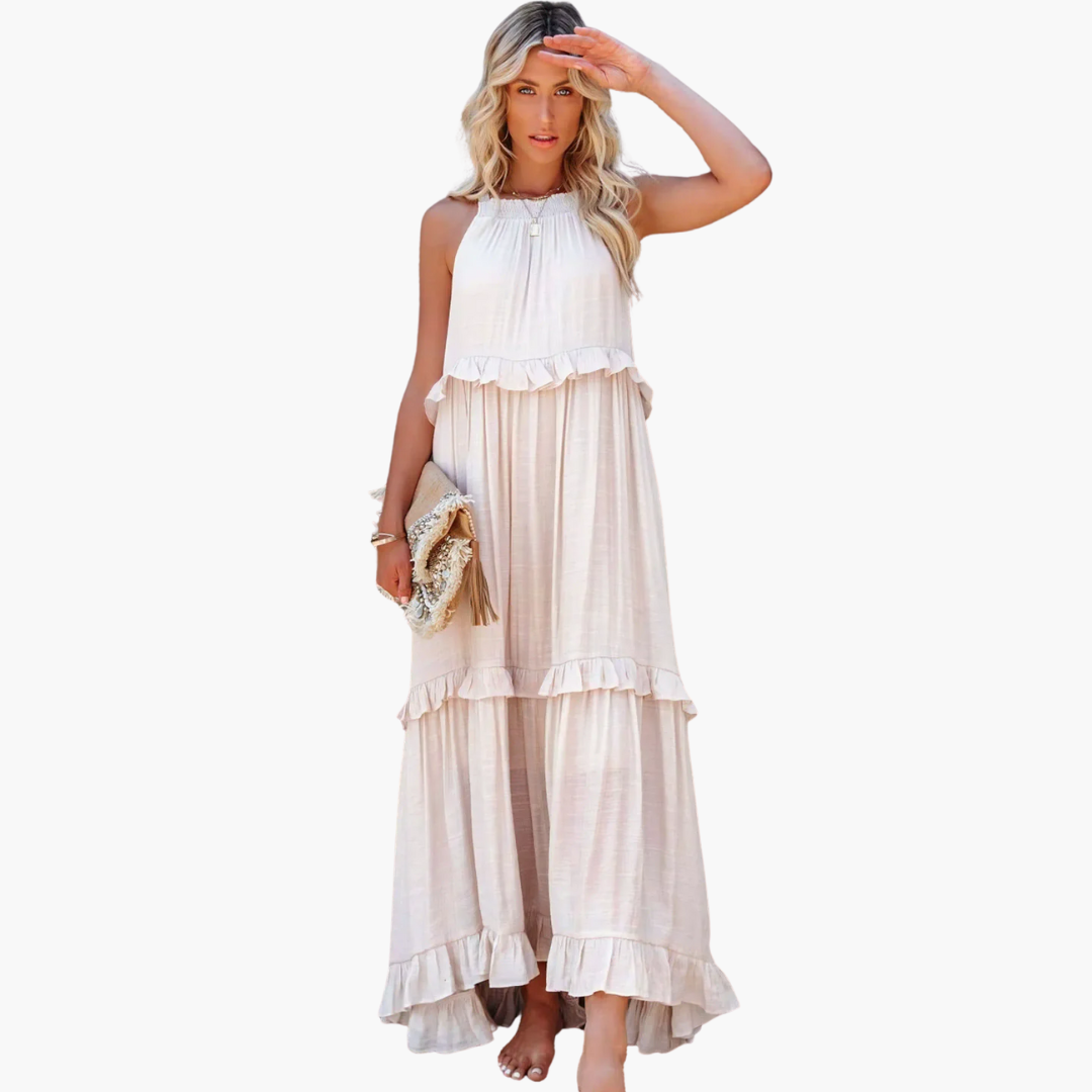 Joanna | Ruffle Breeze Maxikleid