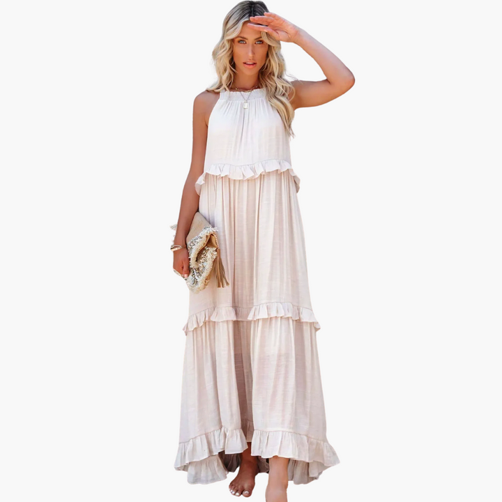 Joanna | Ruffle Breeze Maxikleid
