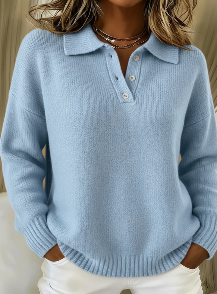 Herra – Polo-Pullover aus weichem Strick