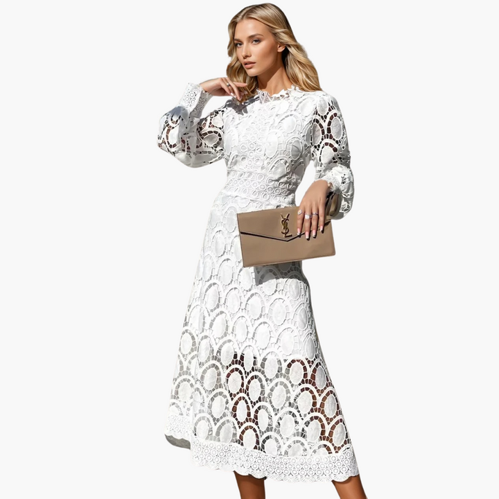 Eloise | Langes Patchwork-Kleid