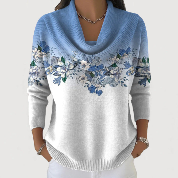 Lorina – Floral gestrickter Pullover