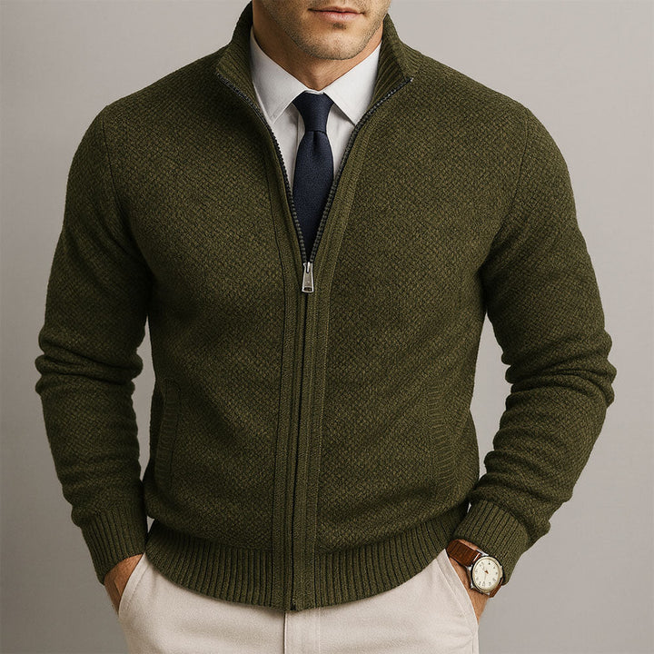 Ezekiel – Strickjacke aus veredelter Merinowolle