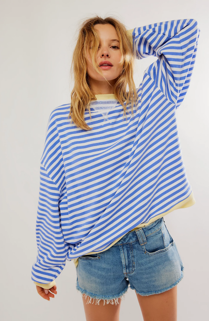 Abby | Gestreifter Oversized-Pullover