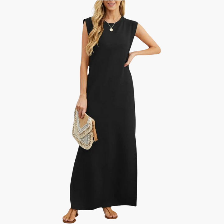 Esther | Knitterfreies, fließendes Maxikleid
