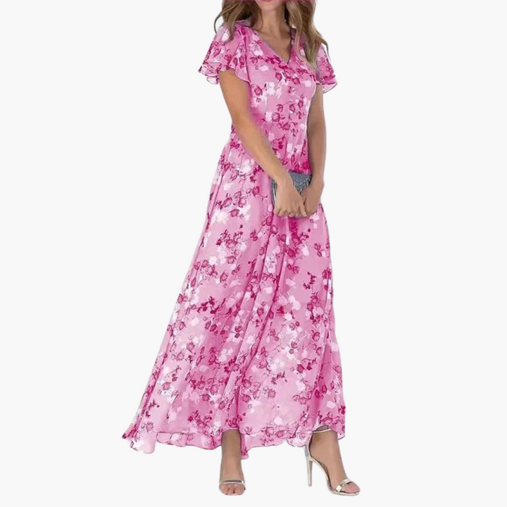 Natalie | Langes Blumenkleid