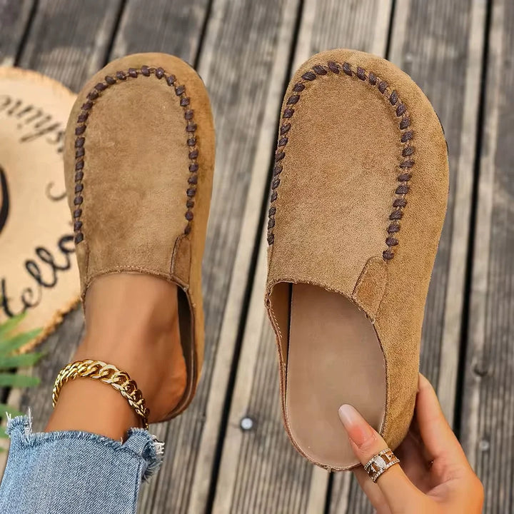 Arabella – Orthopädische Vintage-Pantoletten aus Leder