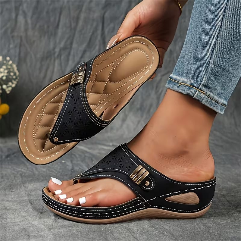 Hayley - Bequeme Keilsandalen