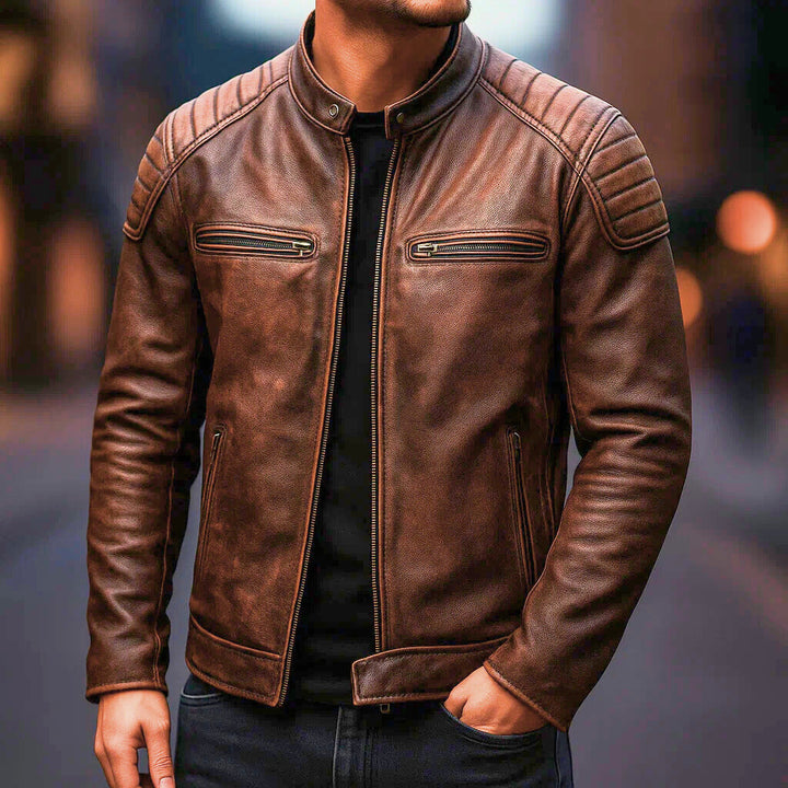 Kiel – Premium-Leder-Motorradjacke