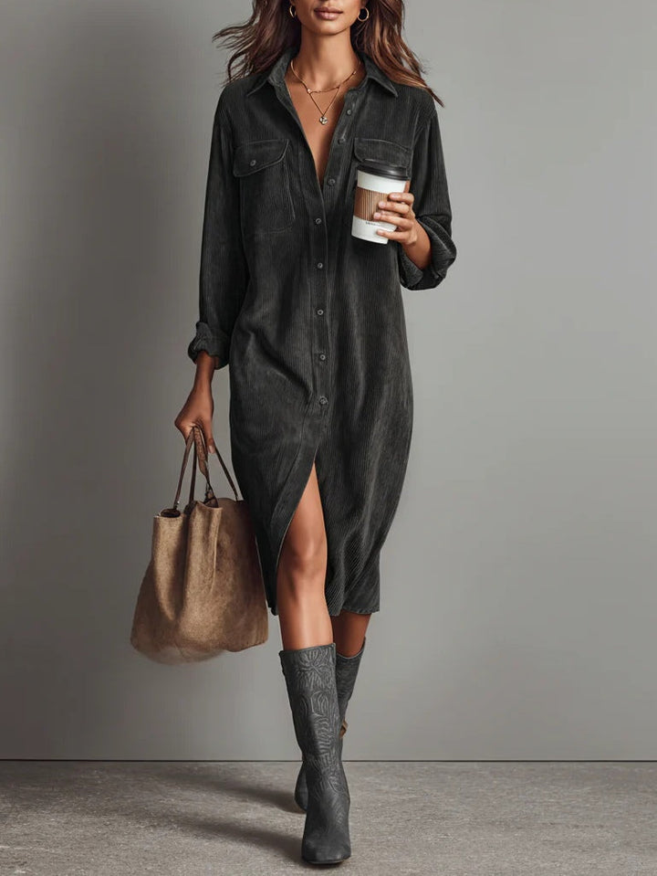 Maliah – Midi-Kleid aus Cord