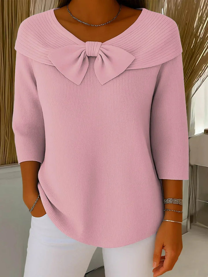 Elaira – Weicher Strickpullover mit Schleifendetail