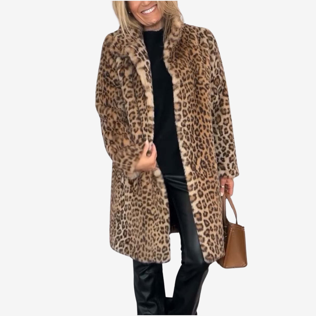 Hallie | Mantel mit Leopardenmuster