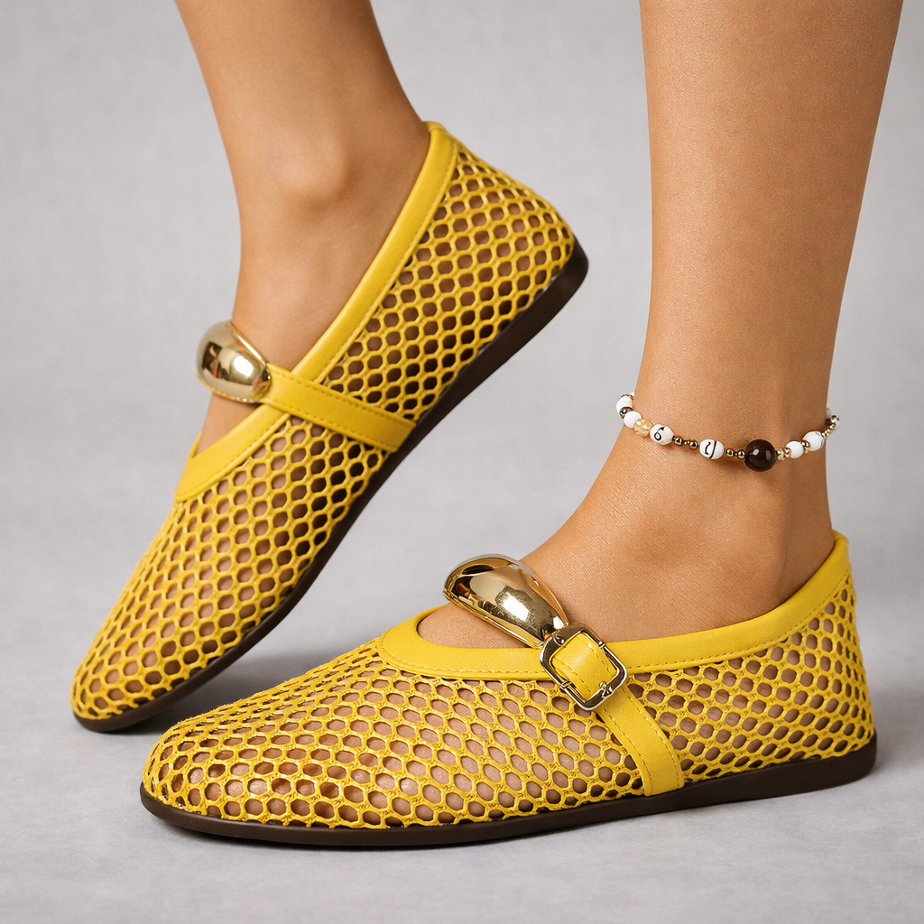 Riza – Orthopädische Mary Jane Ballerinas aus Mesh