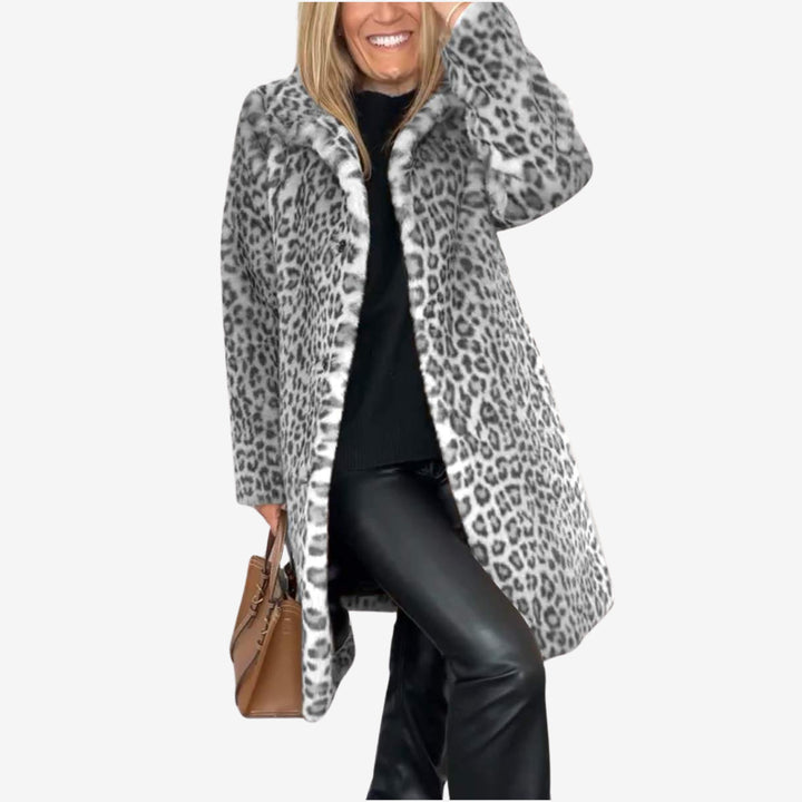 Hallie | Mantel mit Leopardenmuster