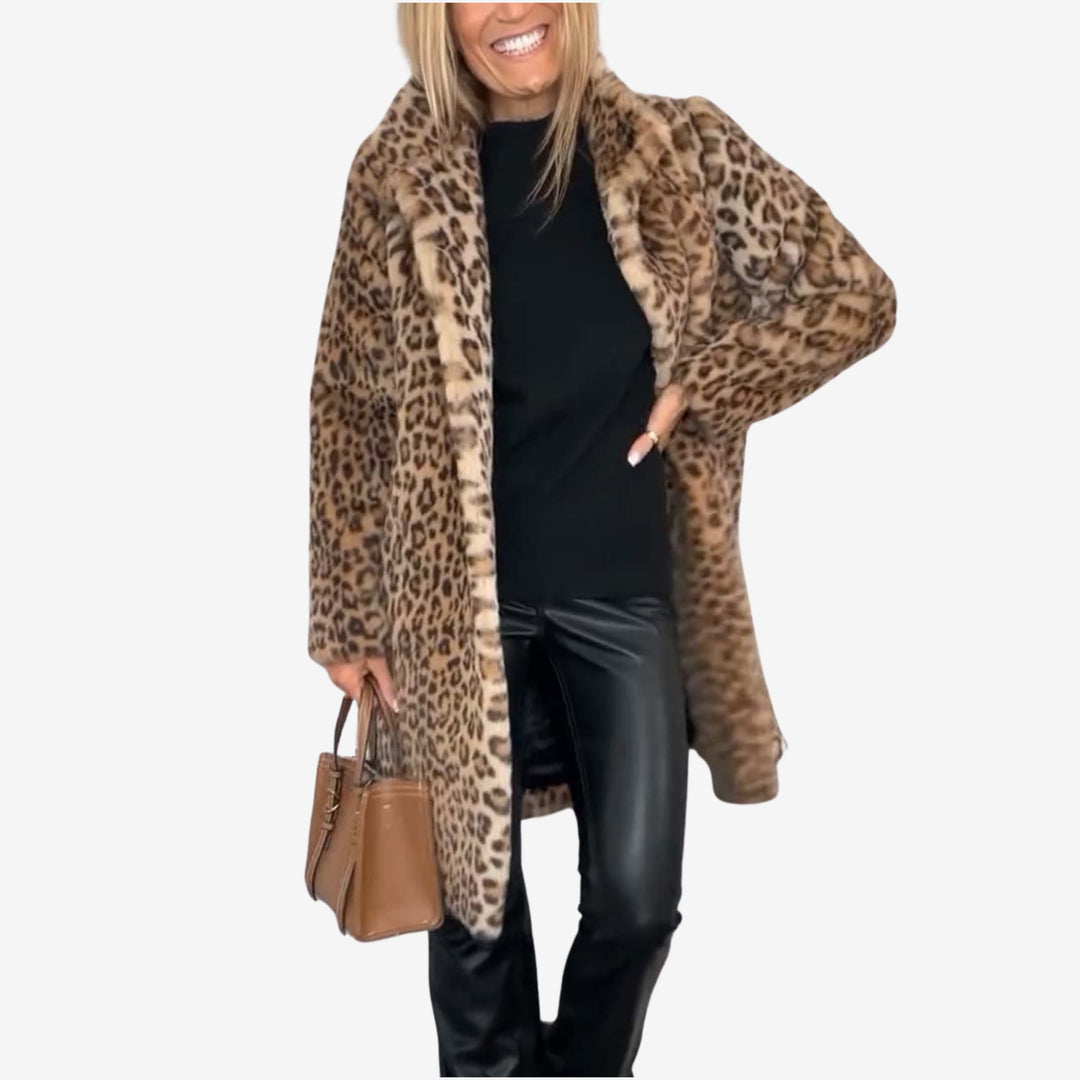 Hallie | Mantel mit Leopardenmuster