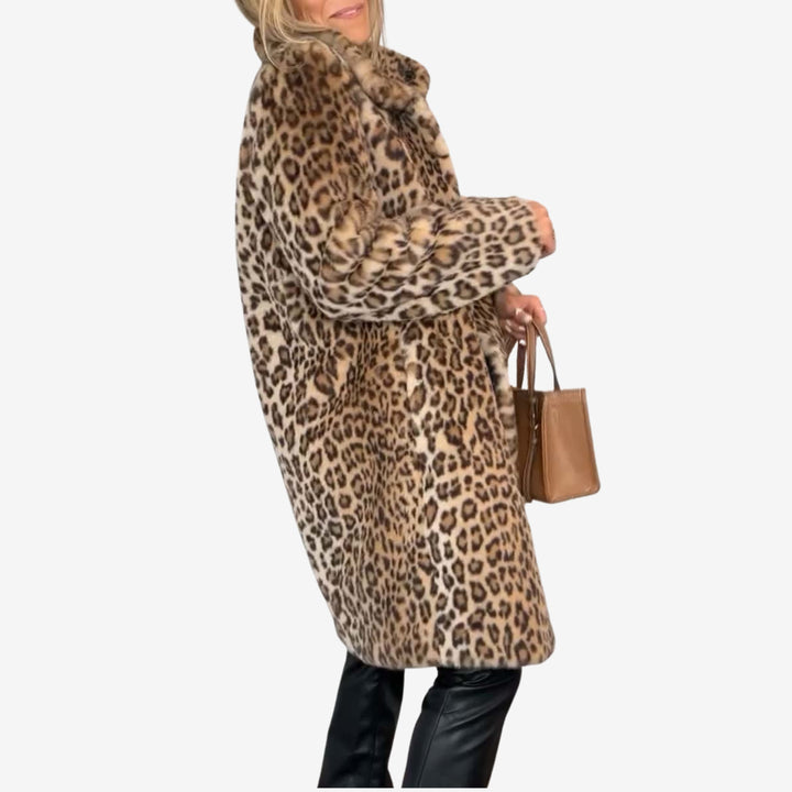 Hallie | Mantel mit Leopardenmuster