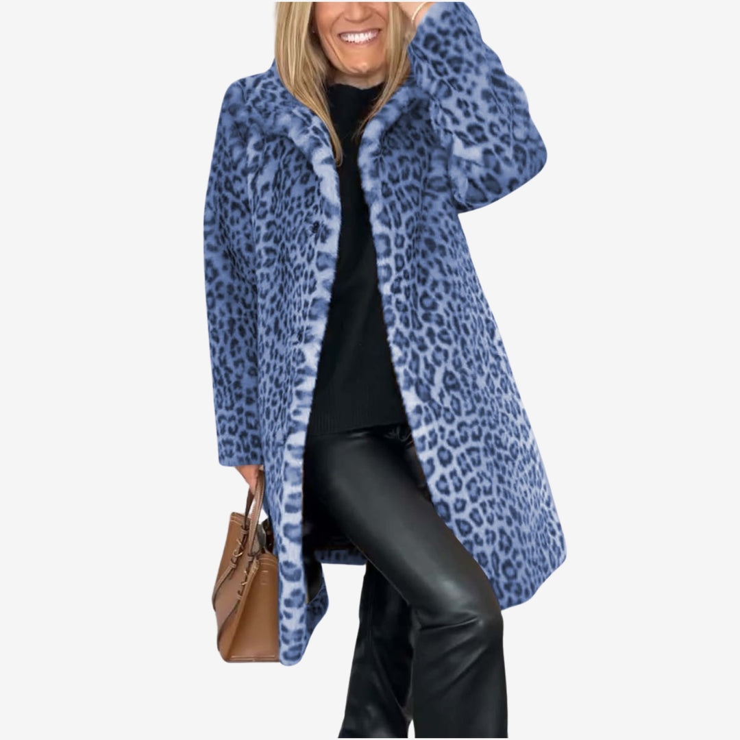 Hallie | Mantel mit Leopardenmuster