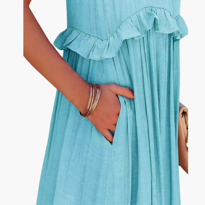 Joanna | Ruffle Breeze Maxikleid